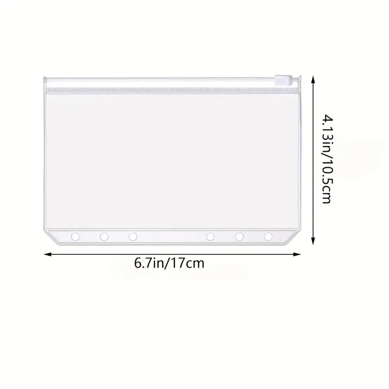 10Pcs A6 Loose-Leaf Zipper Pouch Set - PVC Card Holder, Receipt & Sticker Organizer, Pen Case for Planners & Notebooks showcase 3