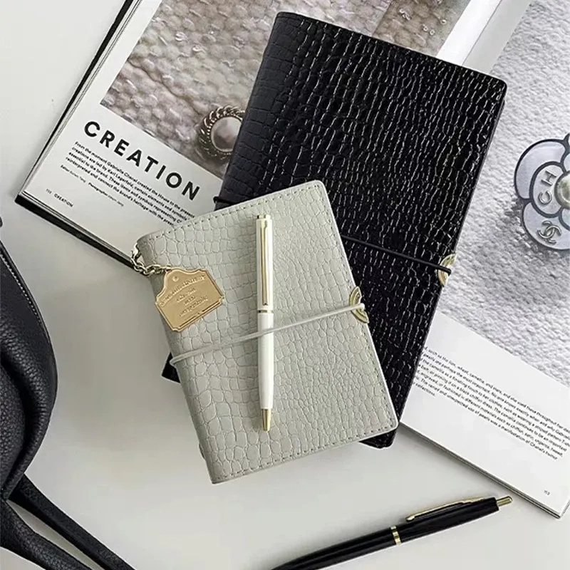 A6/M5 Crocodile Skin Loose-leaf Journal Notebook, Multi-function Binder for Office Business Diary Planner Organizer, Professional Notepad showcase 28