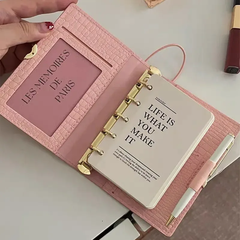 A6/M5 Crocodile Skin Loose-leaf Journal Notebook, Multi-function Binder for Office Business Diary Planner Organizer, Professional Notepad thumbnail 6