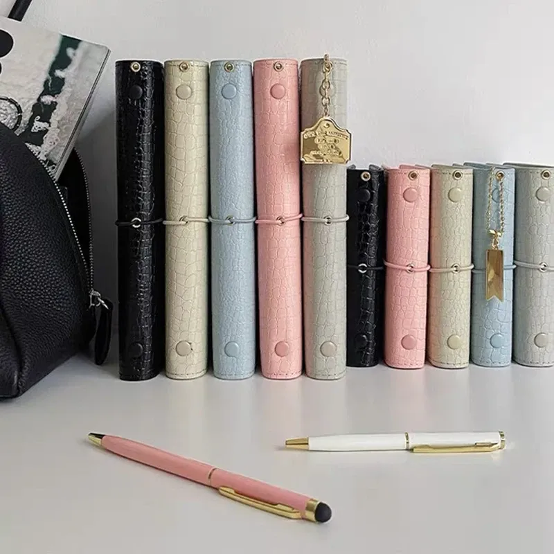 A6/M5 Crocodile Skin Loose-leaf Journal Notebook, Multi-function Binder for Office Business Diary Planner Organizer, Professional Notepad showcase 30
