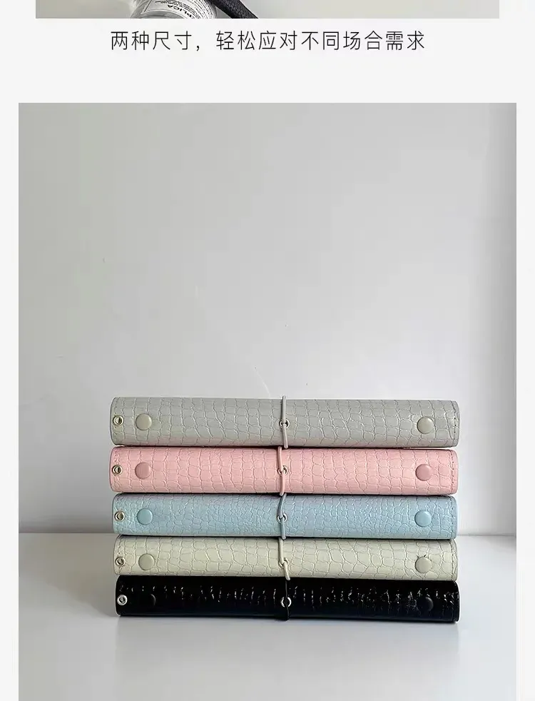 A6/M5 Crocodile Skin Loose-leaf Journal Notebook, Multi-function Binder for Office Business Diary Planner Organizer, Professional Notepad showcase 22