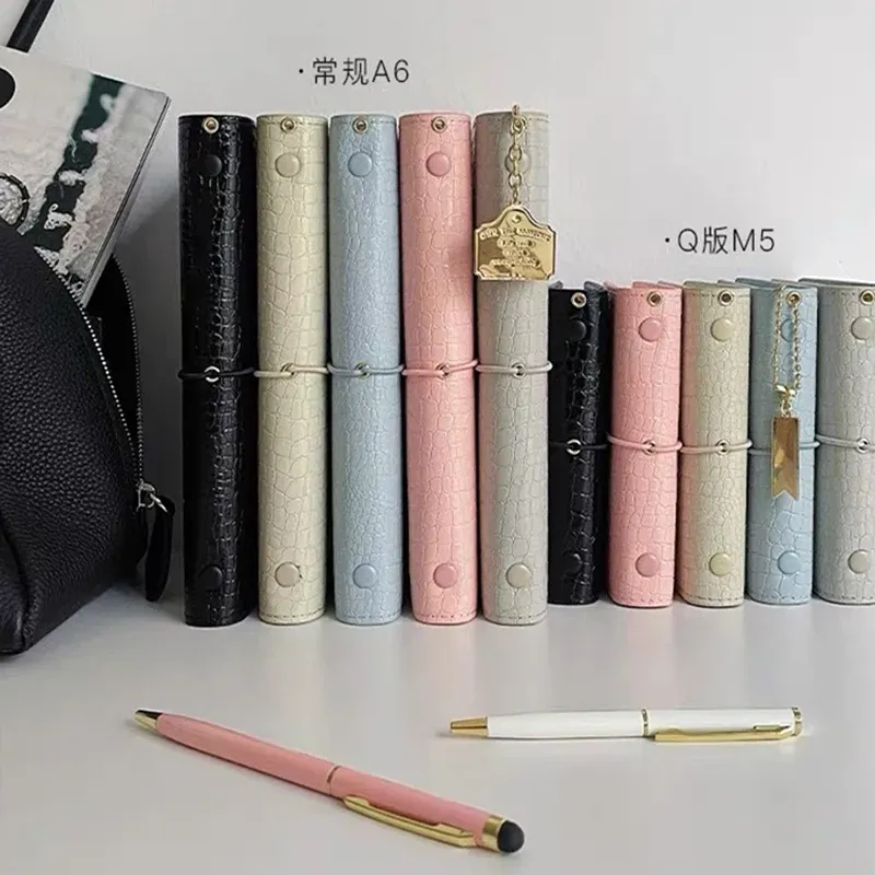 A6/M5 Crocodile Skin Loose-leaf Journal Notebook, Multi-function Binder for Office Business Diary Planner Organizer, Professional Notepad showcase 27