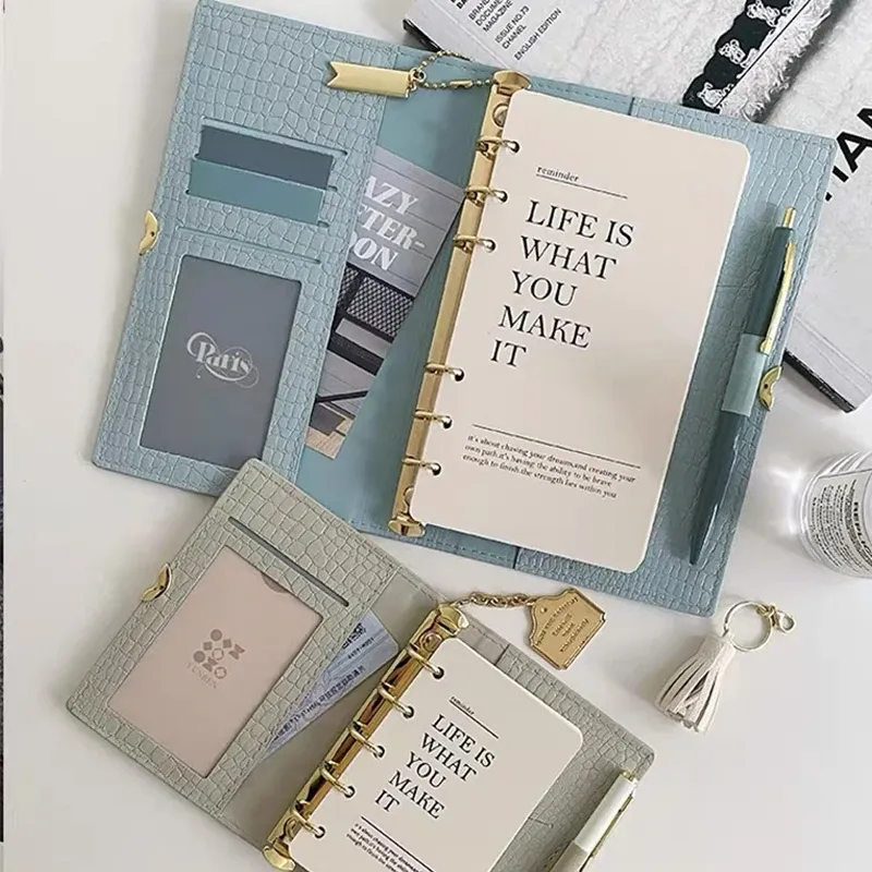 A6/M5 Crocodile Skin Loose-leaf Journal Notebook, Multi-function Binder for Office Business Diary Planner Organizer, Professional Notepad showcase 29