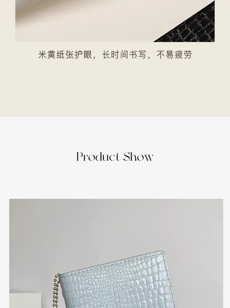 A6/M5 Crocodile Skin Loose-leaf Journal Notebook, Multi-function Binder for Office Business Diary Planner Organizer, Professional Notepad showcase 25