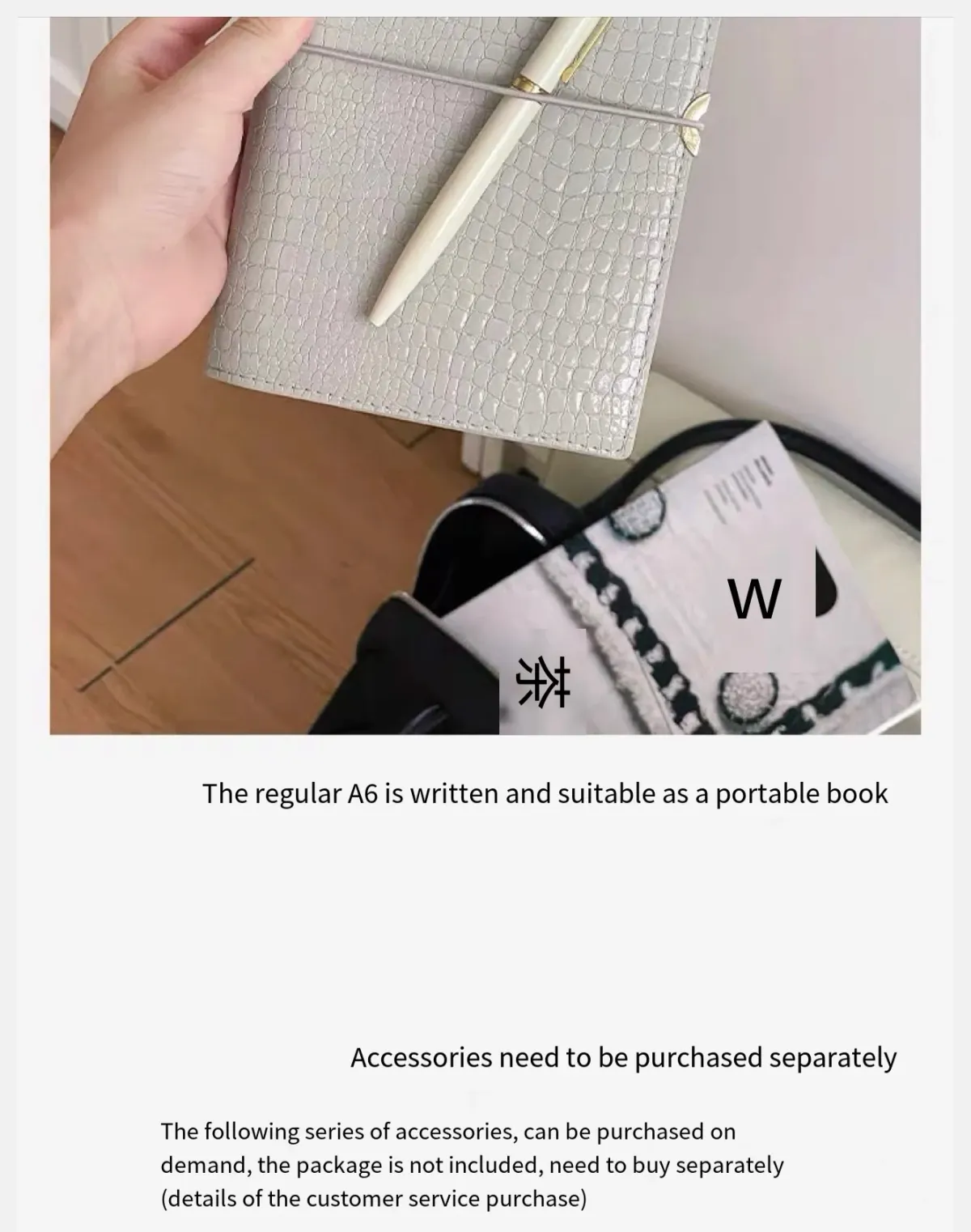 A6/M5 Crocodile Skin Loose-leaf Journal Notebook, Multi-function Binder for Office Business Diary Planner Organizer, Professional Notepad showcase 7