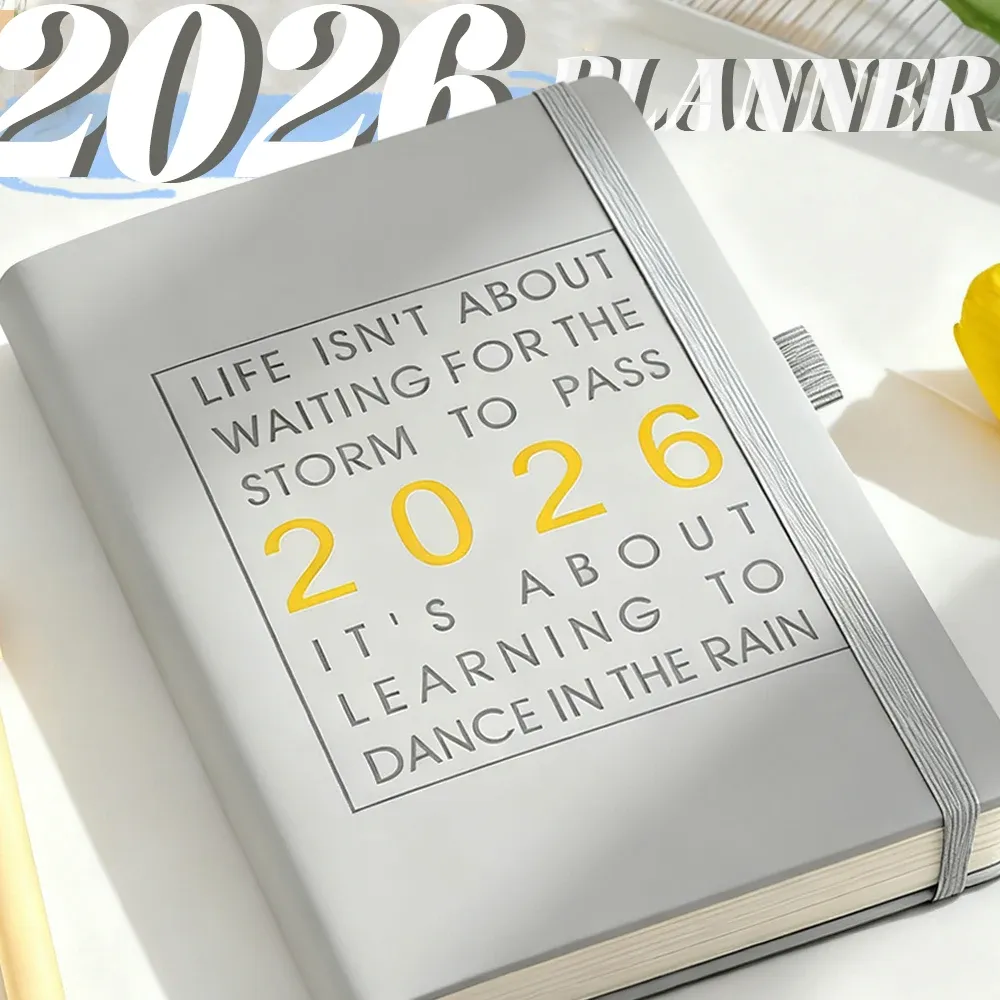 2026 Premium PU Leather A5 Planner: Monthly Weekly Daily Schedule Organizer Notebook, 412 Pages Business Agenda with Dual Bookmarks showcase 10
