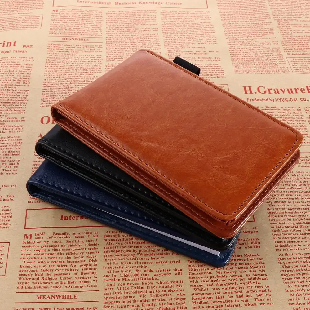 Retro A7 Mini Notepad with Leather Cover - Portable Pocket Planner for Business, Diary, Memos, Office & School Use thumbnail 4