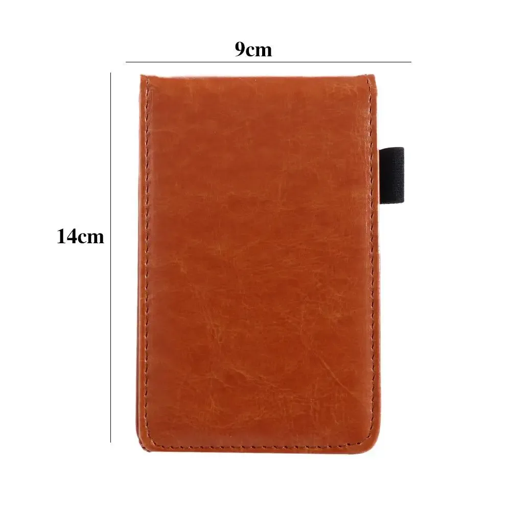 Retro A7 Mini Notepad with Leather Cover - Portable Pocket Planner for Business, Diary, Memos, Office & School Use showcase 1
