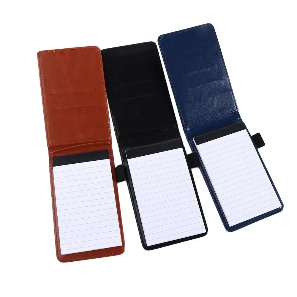 Retro A7 Mini Notepad with Leather Cover - Portable Pocket Planner for Business, Diary, Memos, Office & School Use thumbnail 2