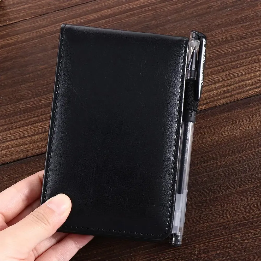 Retro A7 Mini Notepad with Leather Cover - Portable Pocket Planner for Business, Diary, Memos, Office & School Use thumbnail 3