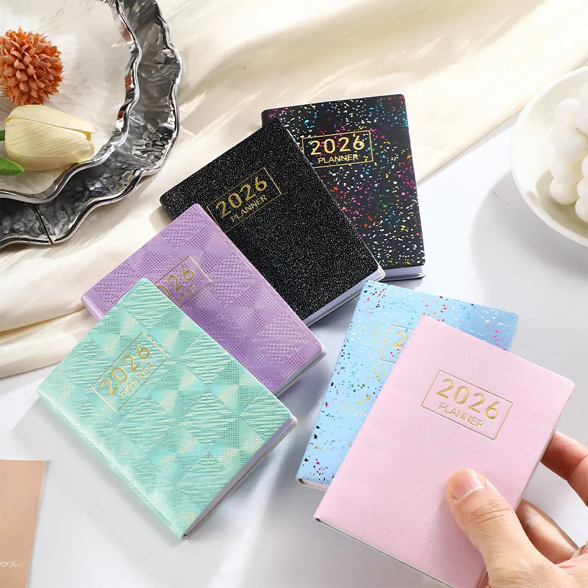 2026 Mini Pocket A7 PU Leather Planner Calendar - Daily Weekly Schedule Organizer Notebook for Home, School, Office, Business - Ideal for Men, Women, Teachers, Students showcase 2