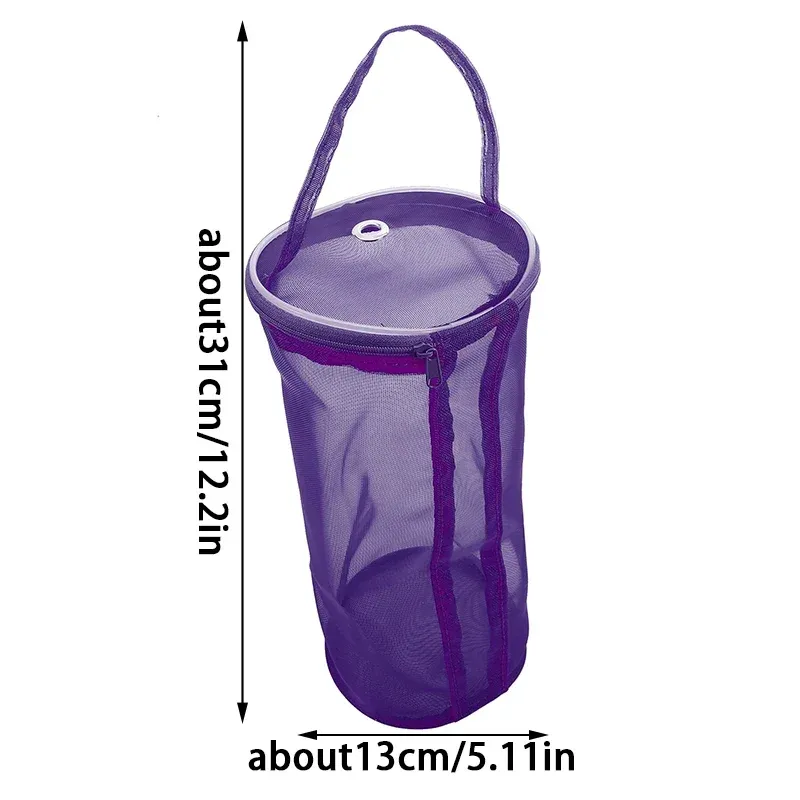 Portable Mesh Yarn Storage Bag Organizer - Cylinder Shape, Nylon & Mesh, Modern Simple Style, Ideal for Knitting, Crochet, Weaving Tools & Sewing Accessories thumbnail 6