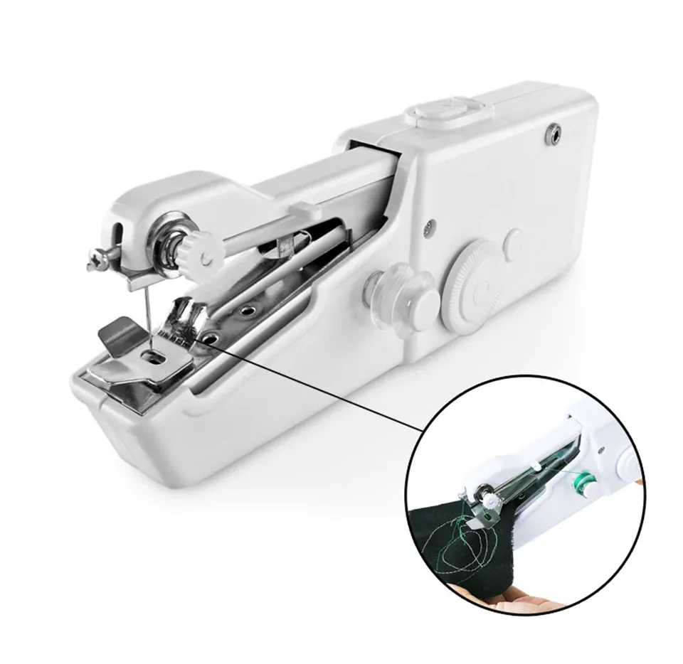 Portable Mini Handheld Electric Sewing Machine - Compact & Travel-Friendly for Home Repairs, DIY Crafts, and Quick Fixes - Includes Bobbin & Needle showcase 12