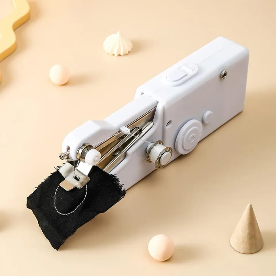 Portable Mini Handheld Electric Sewing Machine - Compact & Travel-Friendly for Home Repairs, DIY Crafts, and Quick Fixes - Includes Bobbin & Needle showcase 3