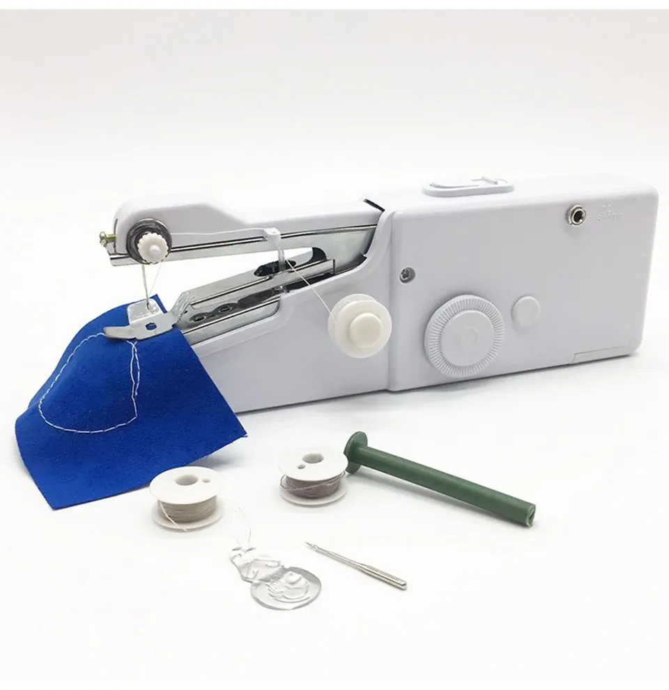 Portable Mini Handheld Electric Sewing Machine - Compact & Travel-Friendly for Home Repairs, DIY Crafts, and Quick Fixes - Includes Bobbin & Needle showcase 7