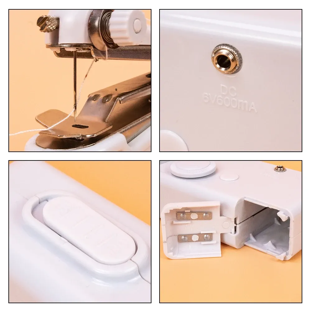 Portable Mini Handheld Electric Sewing Machine - Compact & Travel-Friendly for Home Repairs, DIY Crafts, and Quick Fixes - Includes Bobbin & Needle thumbnail 6