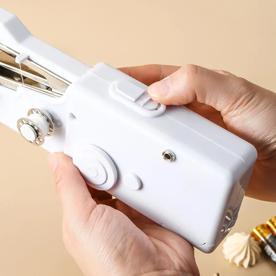 Portable Mini Handheld Electric Sewing Machine - Compact & Travel-Friendly for Home Repairs, DIY Crafts, and Quick Fixes - Includes Bobbin & Needle showcase 5