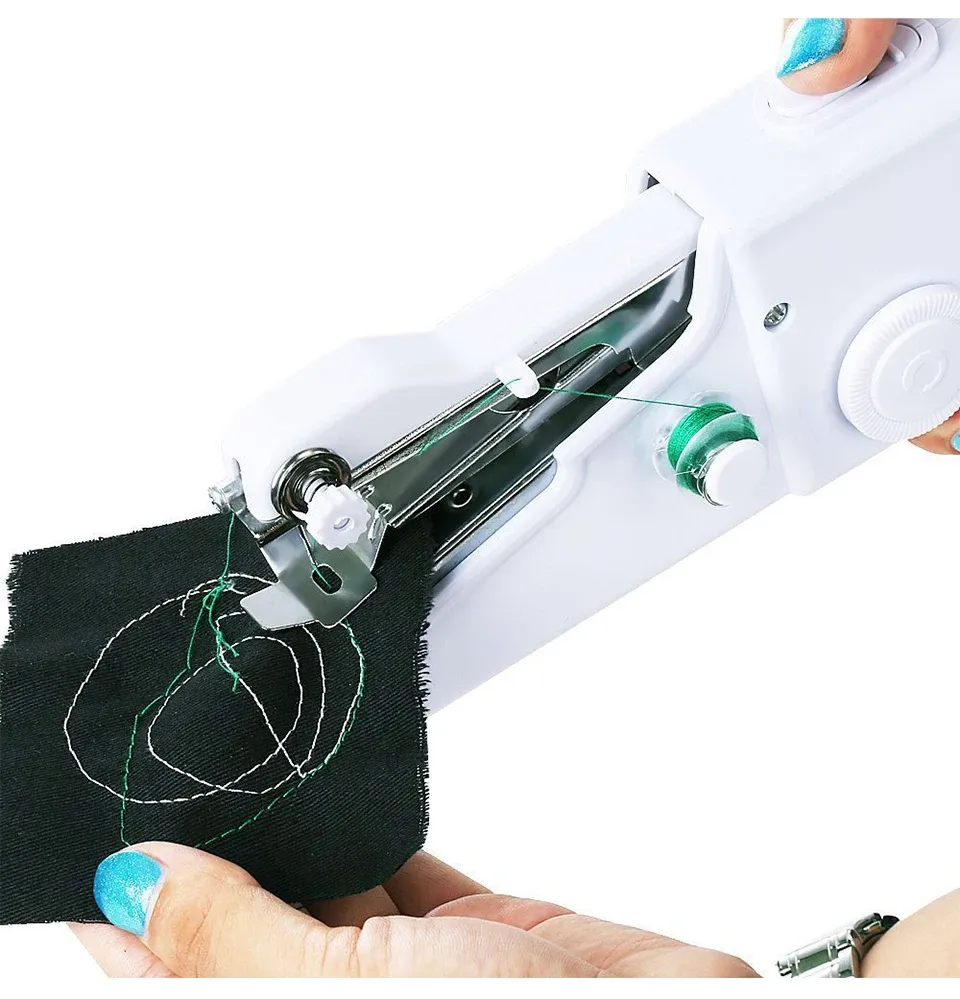 Portable Mini Handheld Electric Sewing Machine - Compact & Travel-Friendly for Home Repairs, DIY Crafts, and Quick Fixes - Includes Bobbin & Needle showcase 13