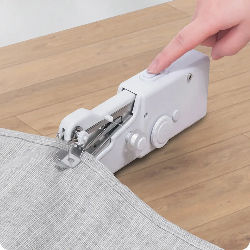 Portable Mini Handheld Electric Sewing Machine - Compact & Travel-Friendly for Home Repairs, DIY Crafts, and Quick Fixes - Includes Bobbin & Needle showcase 1