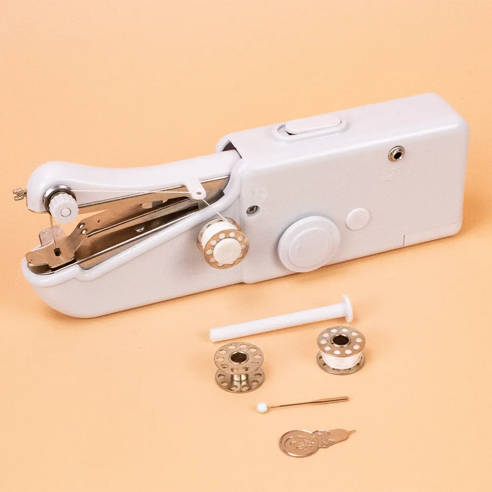 Portable Mini Handheld Electric Sewing Machine - Compact & Travel-Friendly for Home Repairs, DIY Crafts, and Quick Fixes - Includes Bobbin & Needle thumbnail 2