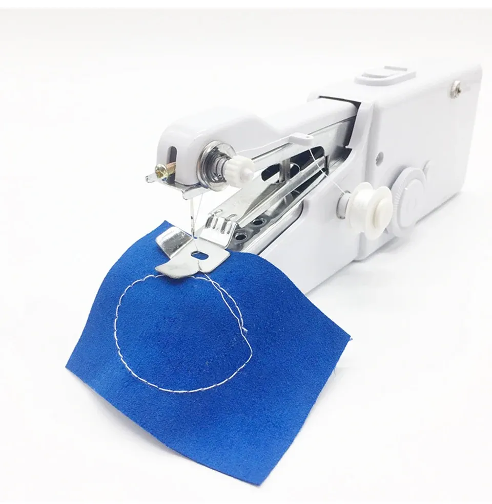 Portable Mini Handheld Electric Sewing Machine - Compact & Travel-Friendly for Home Repairs, DIY Crafts, and Quick Fixes - Includes Bobbin & Needle showcase 8