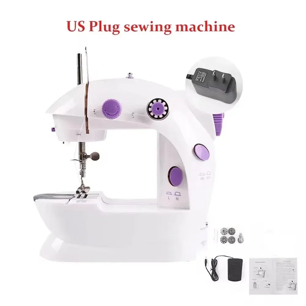 Mini Household Sewing Machine with Light, Foot Pedal & Cutter - Portable 202 Model for Quick Repairs & Crafting showcase 12