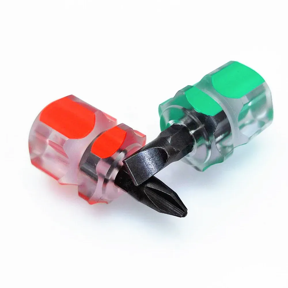 2PCS Mini Portable Metal Screwdriver Set with Transparent Handle, Radish Head Needle Plate for Electronics Repair, Sewing, and Small Projects thumbnail 4