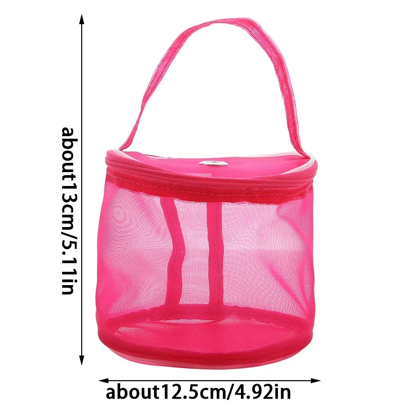 Portable Hollow Mesh Yarn Storage Bag Organizer - Cylinder Shape, Nylon & Mesh, Modern Simple Style, Ideal for Knitting, Crochet, Weaving Tools, Travel Storage showcase 9