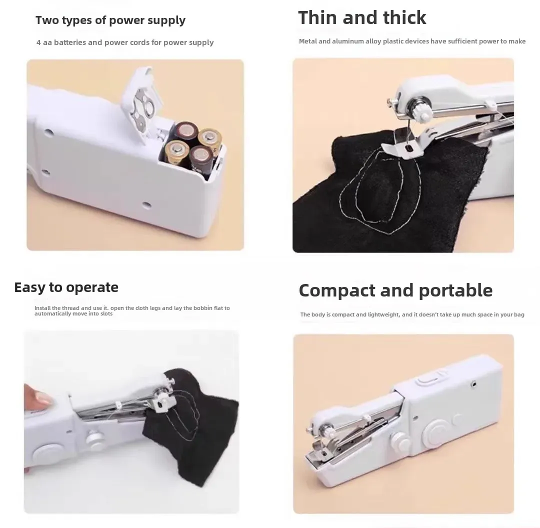 Portable Handheld Sewing Machine - Mini Electric DIY Tool for Home, Travel, Arts & Crafts - Quick Repairs & Apparel Supplies showcase 7