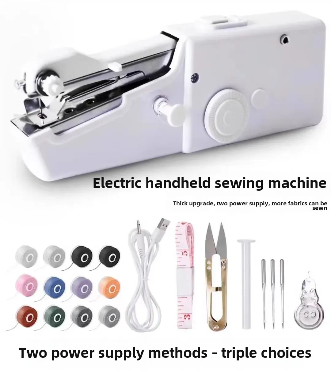 Portable Handheld Sewing Machine - Mini Electric DIY Tool for Home, Travel, Arts & Crafts - Quick Repairs & Apparel Supplies showcase 5