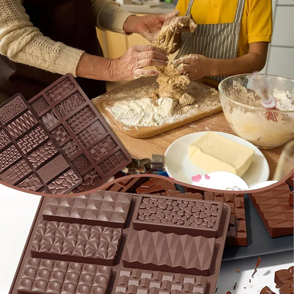 Professional Silicone Chocolate Bar Molds - Deep Cavity for Dubai Pistachio Candy, Milk Chocolate, and Stuffed Bars - Food Grade, Easy Release, Oven & Freezer Safe showcase 5