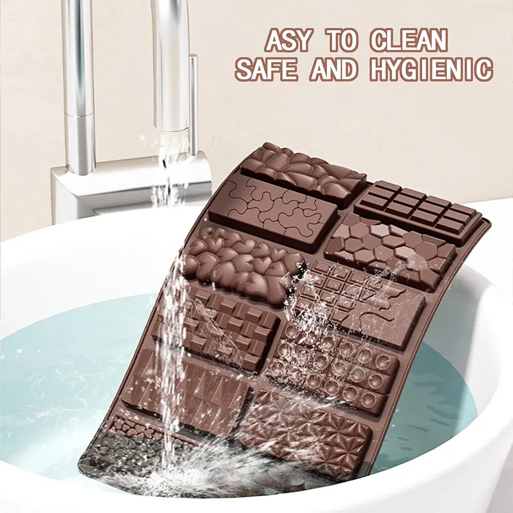 Professional Silicone Chocolate Bar Molds - Deep Cavity for Dubai Pistachio Candy, Milk Chocolate, and Stuffed Bars - Food Grade, Easy Release, Oven & Freezer Safe thumbnail 4