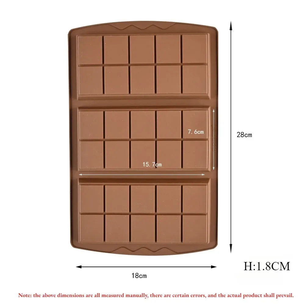 3-in-1 Silicone Chocolate Bar Molds for Baking & Crafts, Easy Release Rectangle Wax Melt Moulds, Durable Handmade Gift Making Supplies showcase 5