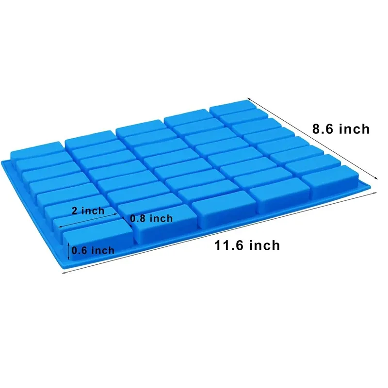 40 Cavity Narrow Rectangle Silicone Candy Mold for Chocolate, Truffles, Jelly, Butter, Ice Cubes - Food Grade, Oven & Freezer Safe, Easy Clean Baking Gadget showcase 4