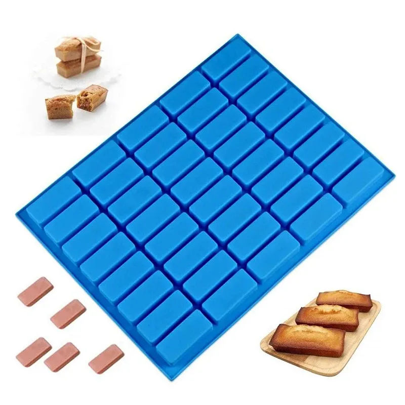 40 Cavity Narrow Rectangle Silicone Candy Mold for Chocolate, Truffles, Jelly, Butter, Ice Cubes - Food Grade, Oven & Freezer Safe, Easy Clean Baking Gadget thumbnail 1