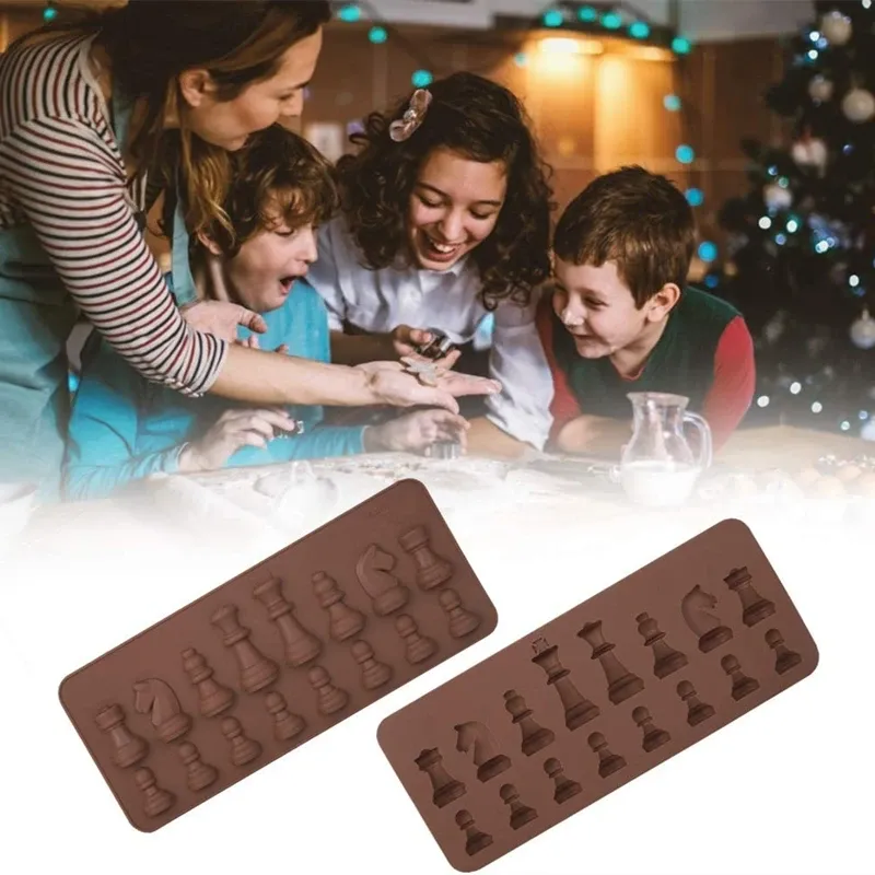 DIY Chess Shaped Silicone Mold for Chocolate, Ice Cubes, Baking & Cake Decorating - Flexible, Non-Stick Kitchen Accessory thumbnail 6