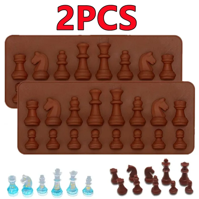 DIY Chess Shaped Silicone Mold for Chocolate, Ice Cubes, Baking & Cake Decorating - Flexible, Non-Stick Kitchen Accessory showcase 1