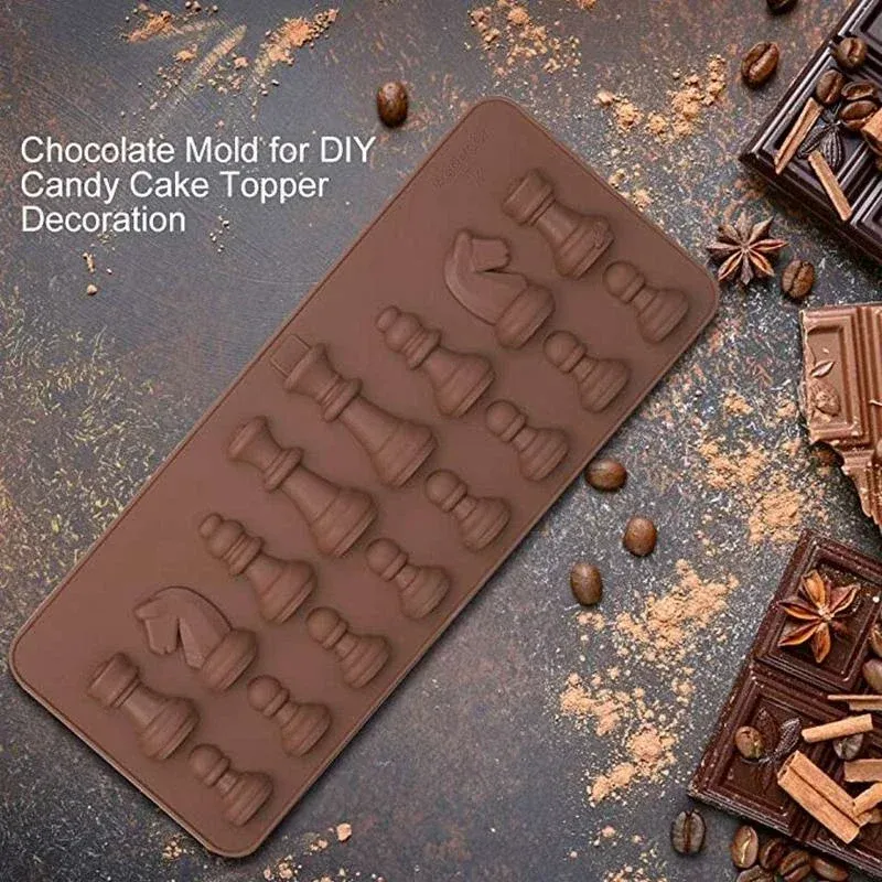 DIY Chess Shaped Silicone Mold for Chocolate, Ice Cubes, Baking & Cake Decorating - Flexible, Non-Stick Kitchen Accessory thumbnail 2