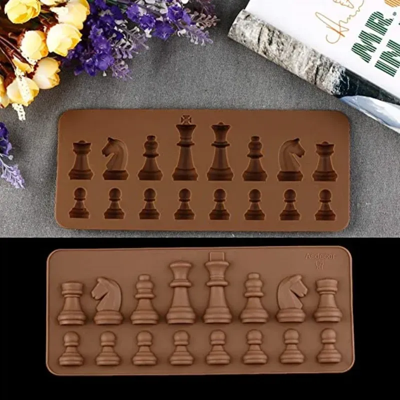 DIY Chess Shaped Silicone Mold for Chocolate, Ice Cubes, Baking & Cake Decorating - Flexible, Non-Stick Kitchen Accessory thumbnail 3