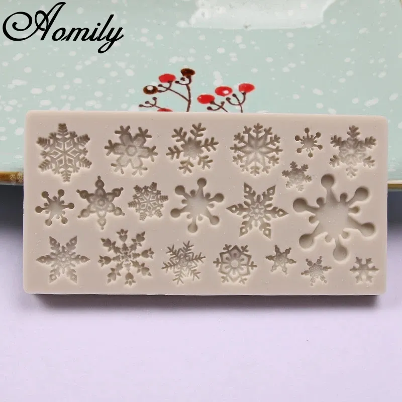 Snowflake Shaped 3D Silicone Mold for Chocolate, Candy, Jelly, Cake Baking, DIY Pastry, Ice Blocks, and Soap Making - Reusable & Food-Grade thumbnail 1