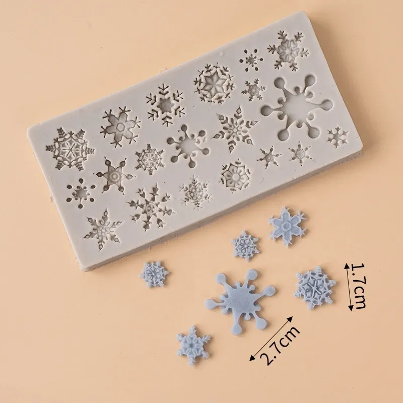 Snowflake Shaped 3D Silicone Mold for Chocolate, Candy, Jelly, Cake Baking, DIY Pastry, Ice Blocks, and Soap Making - Reusable & Food-Grade thumbnail 2