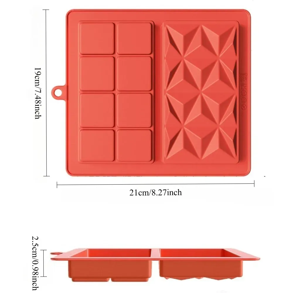 Large Dubai Chocolate Bar Silicone Mold - Pistachio & Filling Friendly, Reusable Food Grade Baking Tool for Candy & Desserts showcase 6