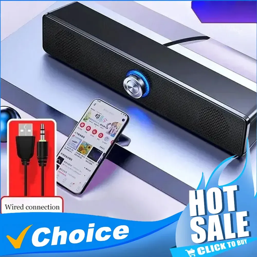 Bluetooth 4D Surround Soundbar Home Theater System for TV & Computer with Deep Bass Subwoofer, Wired Stereo Option