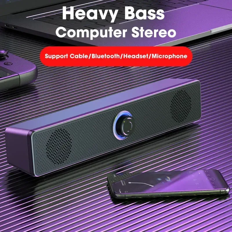 Bluetooth 4D Surround Soundbar Home Theater System for TV & Computer with Deep Bass Subwoofer, Wired Stereo Option thumbnail 3