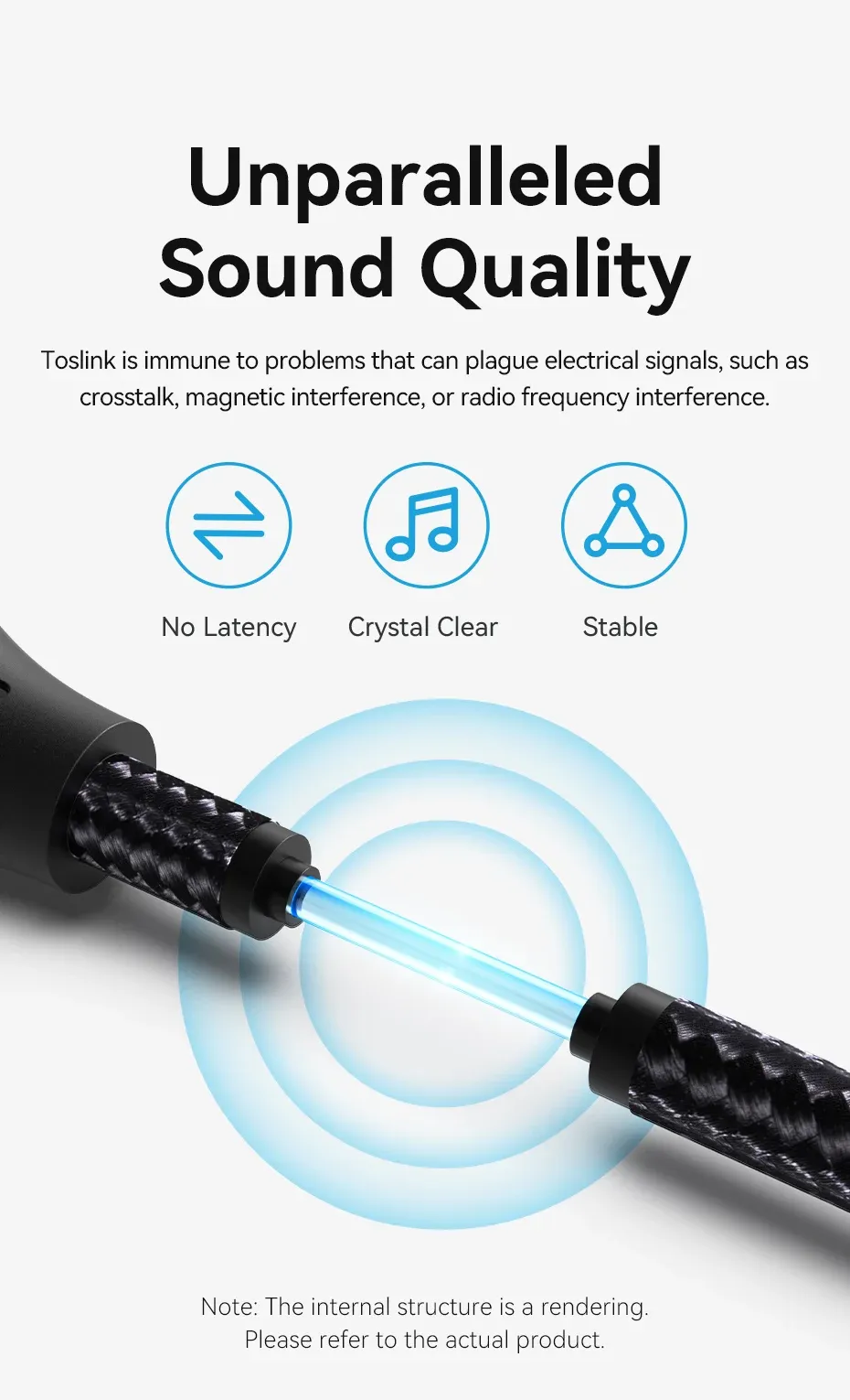 Vention 90-Degree Optical Audio Cable, Male to Male Toslink Cable for TV, Amplifier, Sound Bar, PS4, Xbox, Home Theater - Immersive Stereo Sound, Durable Gold-Plated Connectors showcase 6