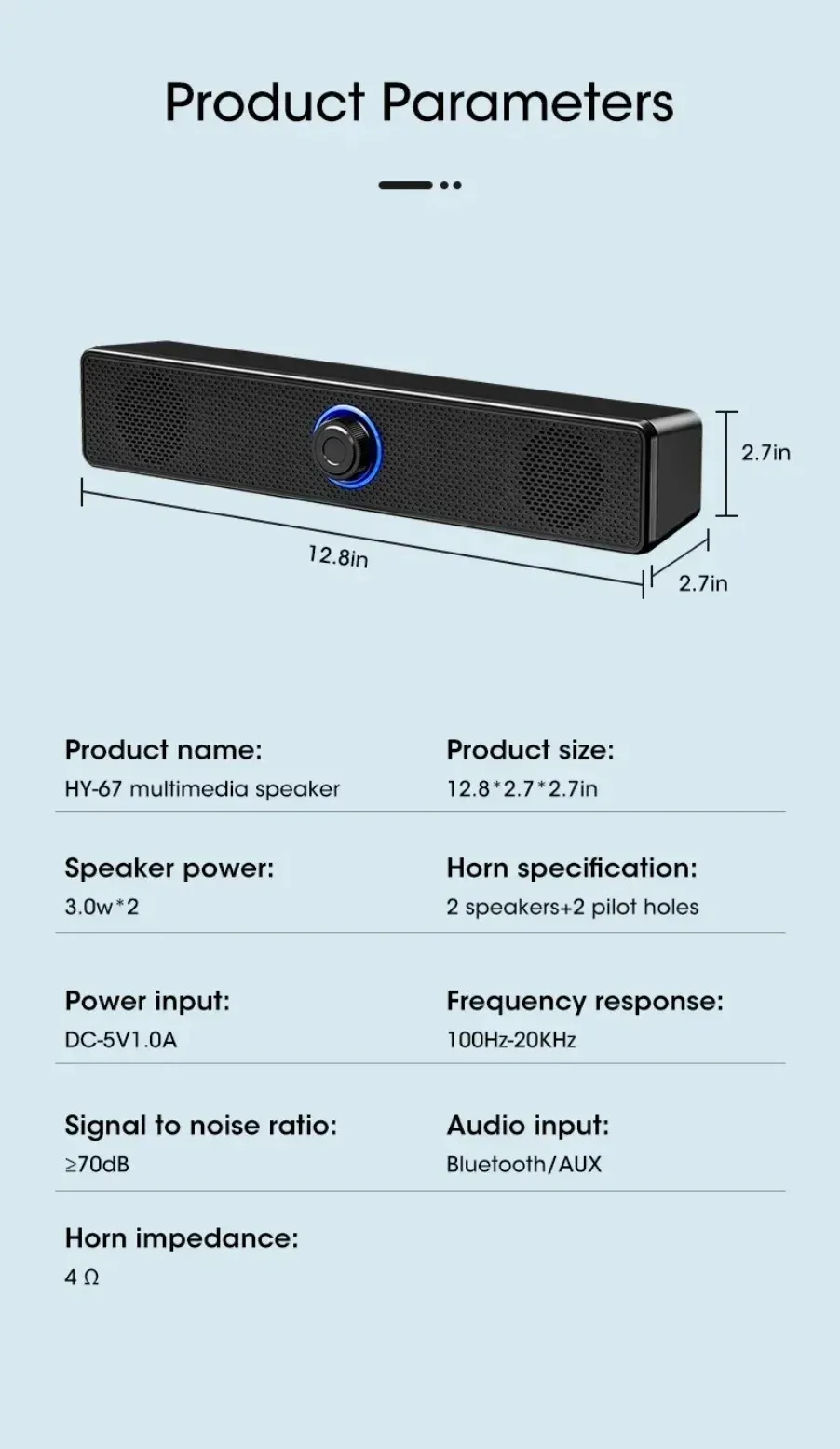 Wireless Bluetooth & Wired USB Soundbar Speaker for TV, PC, Laptop - Immersive 3D Stereo Audio with Deep Bass for Gaming & Home Theater showcase 13
