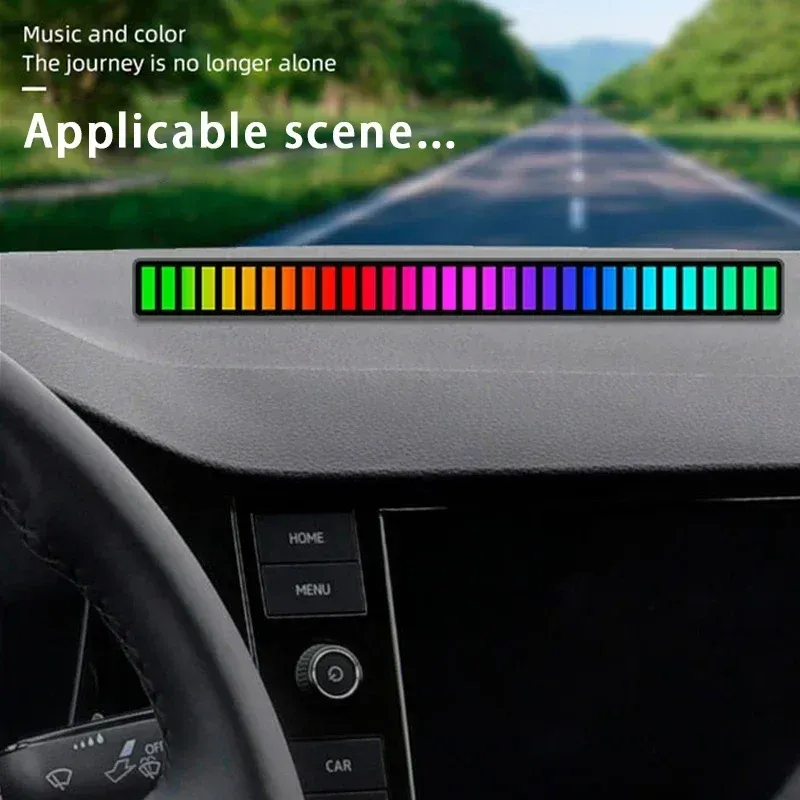 RGB LED Strip Light with Music Sync & Sound Control - 32 LED Ambient Lamp for TV, Gaming, Car, Bar, Room Decor - App & Bluetooth Control showcase 5