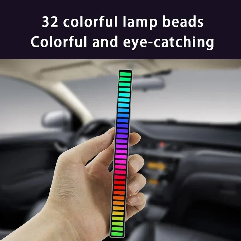 RGB LED Strip Light with Music Sync & Sound Control - 32 LED Ambient Lamp for TV, Gaming, Car, Bar, Room Decor - App & Bluetooth Control showcase 4