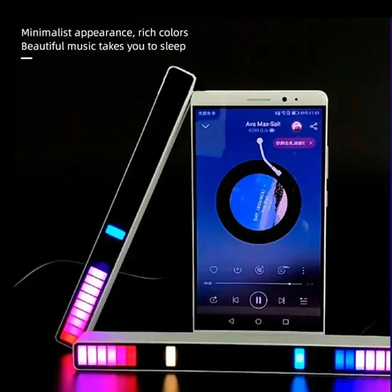 RGB LED Strip Light with Music Sync & Sound Control - 32 LED Ambient Lamp for TV, Gaming, Car, Bar, Room Decor - App & Bluetooth Control thumbnail 5
