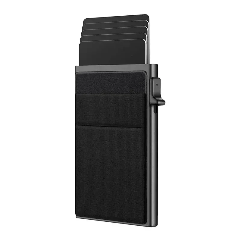 Slim RFID Blocking Metal Card Holder Wallet for Men & Women, Pop-Up Minimalist Credit Card Case, Thin Smart ID Bank Cardholder showcase 7